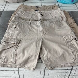 GUC Men’s Old Navy Khaki Cargo Shorts size 36 selling as a bundle